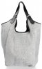 Bőr táska shopper bag Vera Pelle világosszürke 9551